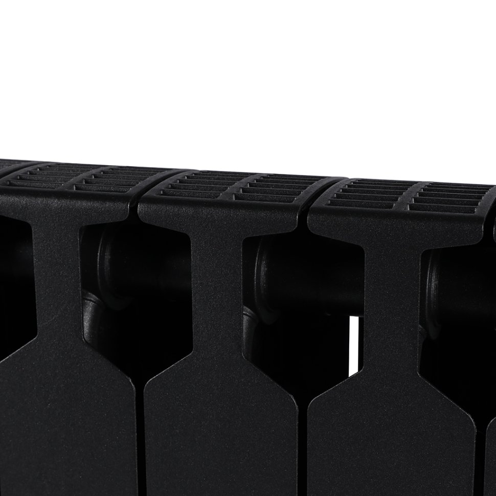 Биметаллический радиатор отопления Rifar Supremo 350 боковое подключение 8 секций антрацит в ДНР