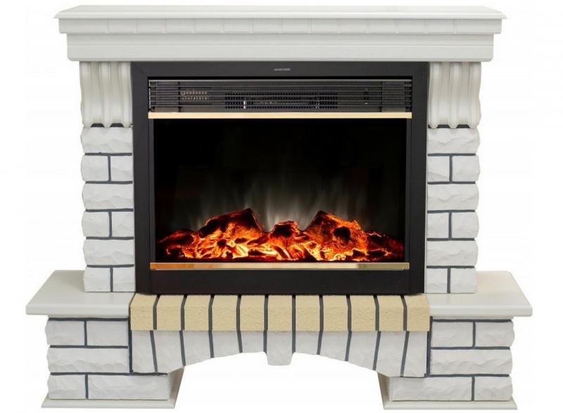 Каминокомплект RealFlame Country 26 WT с очагом MoonBlaze LUX Black/Brass в ДНР