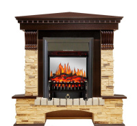 Каминокомплект Royal Flame Pierre Luxe сланец угловой с очагом Fobos FX M Black в ДНР