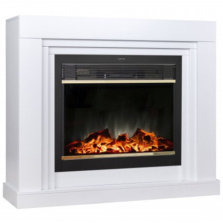 Каминокомплект RealFlame Stanley 26 WT с очагом MoonBlaze BR Lux Brass в ДНР