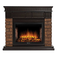 Каминокомплект Firelight Bricks Wood 30 с очагом Electrolux EFP/P-3020LS камень коричневый/шпон темный дуб в ДНР