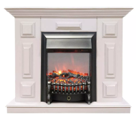 Каминокомплект Хорошие Камины Юпитер с очагом RealFlame Fobos Lux BL S белый в ДНР