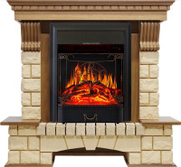 Каминокомплект Royal Flame Pierre Luxe шампань с очагом Majestic FX Black в ДНР
