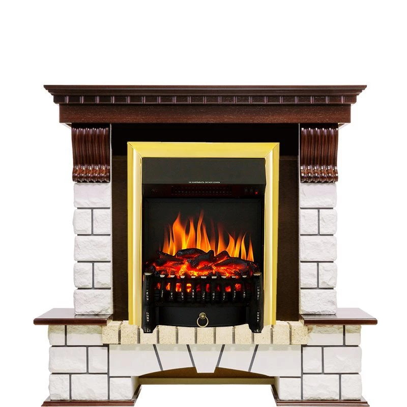 Каминокомплект Royal Flame Pierre Luxe с очагом Fobos FX Brass в ДНР