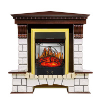 Каминокомплект Royal Flame Pierre Luxe угловой с очагом Majestic FX M Brass в ДНР
