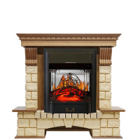 Каминокомплект Royal Flame Pierre Luxe шампань с очагом Majestic FX M Black в ДНР