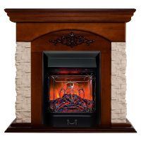 Электрокамин RealFlame Neapolis NT орех с очагом Majestic Lux Black RC Электрокамин RealFlame Neapolis NT орех с очагом Majestic Lux Black RC