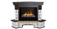 Каминокомплект RealFlame Stone Corner new 26/HL AO (DN) с очагом 3D Cassette 630 + Black вставка в ДНР