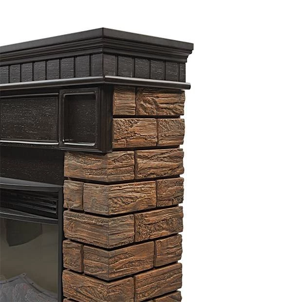 Каминокомплект Firelight Bricks Wood 30 с очагом Electrolux EFP/P-3320RLS камень темный/шпон венге в ДНР
