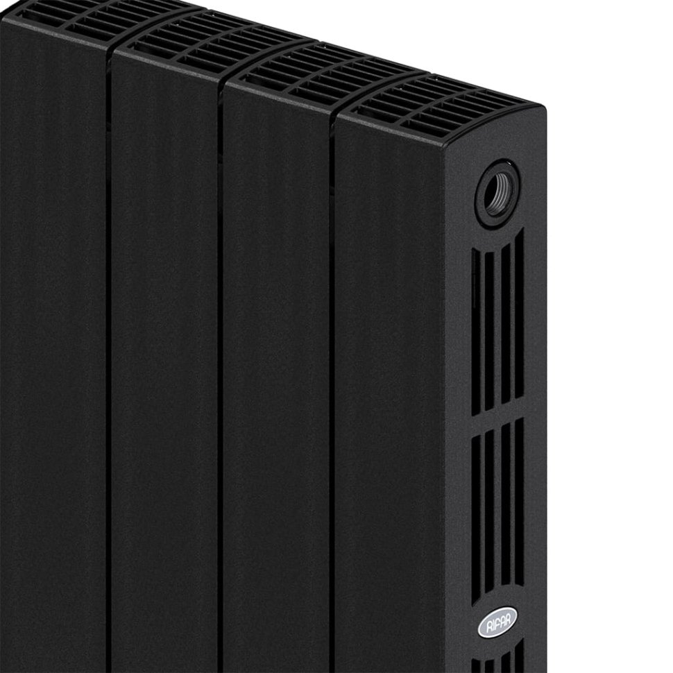 Биметаллический радиатор отопления Rifar Supremo 500 боковое подключение 10 секций антрацит в ДНР