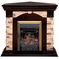 Электрокамин RealFlame Dublin Corner Rock AO античный дуб с очагом Majestic Lux Brass Электрокамин RealFlame Dublin Corner Rock AO античный дуб с очагом Majestic Lux Brass