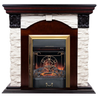Электрокамин RealFlame Dublin Lux AO античный дуб с очагом Majestic Lux Brass Электрокамин RealFlame Dublin Lux AO античный дуб с очагом Majestic Lux Brass