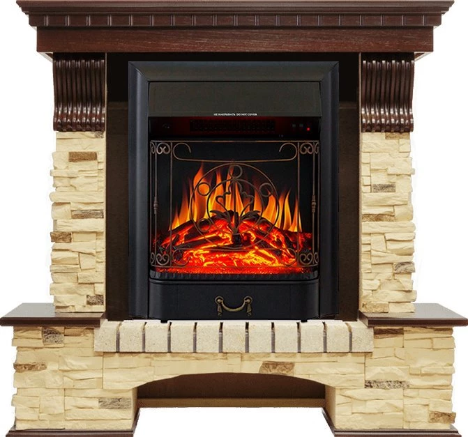 Каминокомплект Royal Flame Pierre Luxe сланец с очагом Majestic FX Black в ДНР