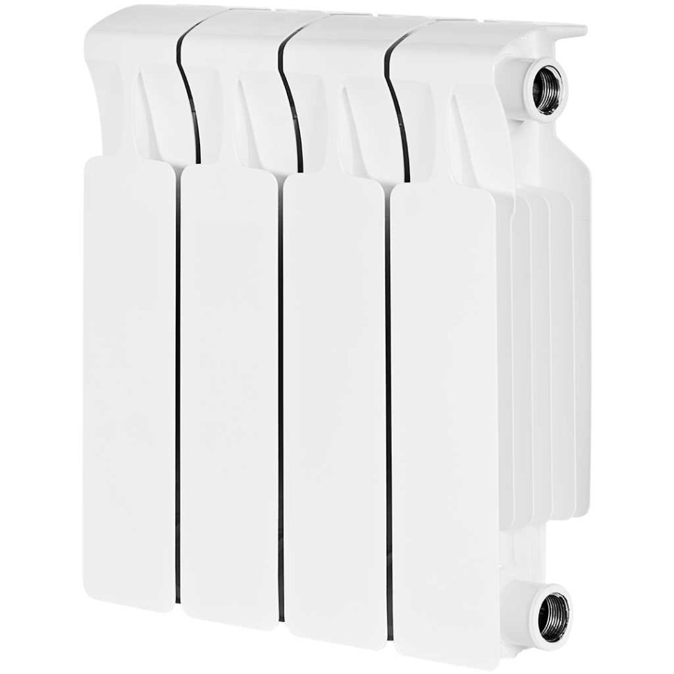 Биметаллический радиатор отопления Rifar Monolit 300 4 секций боковое подключение белый RAL 9016 в ДНР