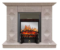 Каминокомплект Хорошие Камины Юпитер с очагом Royal Flame Fobos FX M Black мрамор в ДНР