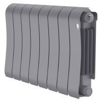 Биметаллический радиатор отопления Royal Thermo Infinity 300 8 секций Silver Satin в ДНР