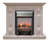 Каминокомплект Хорошие Камины Юпитер с очагом RealFlame Fobos Lux BL S мрамор в ДНР
