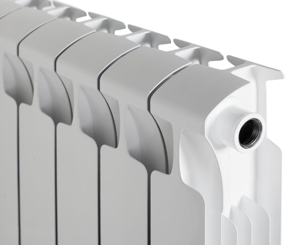 Биметаллический радиатор отопления Rifar Monolit 300 12 секций боковое подключение белый RAL 9016 в ДНР
