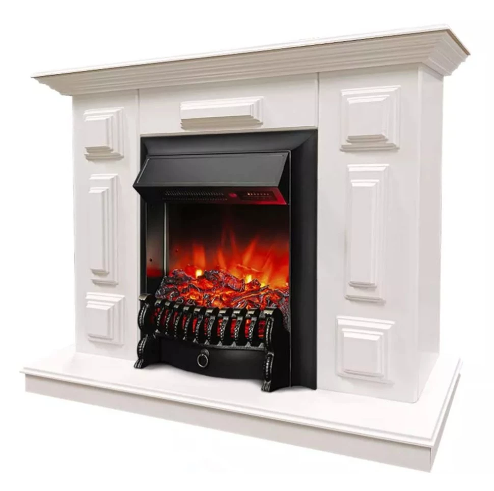 Каминокомплект Хорошие Камины Юпитер с очагом RealFlame Fobos Lux BL S белый в ДНР