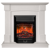 Электрокамин RealFlame Andrea WT фактурный белый с очагом Majestic Lux Black Электрокамин RealFlame Andrea WT фактурный белый с очагом Majestic Lux Black