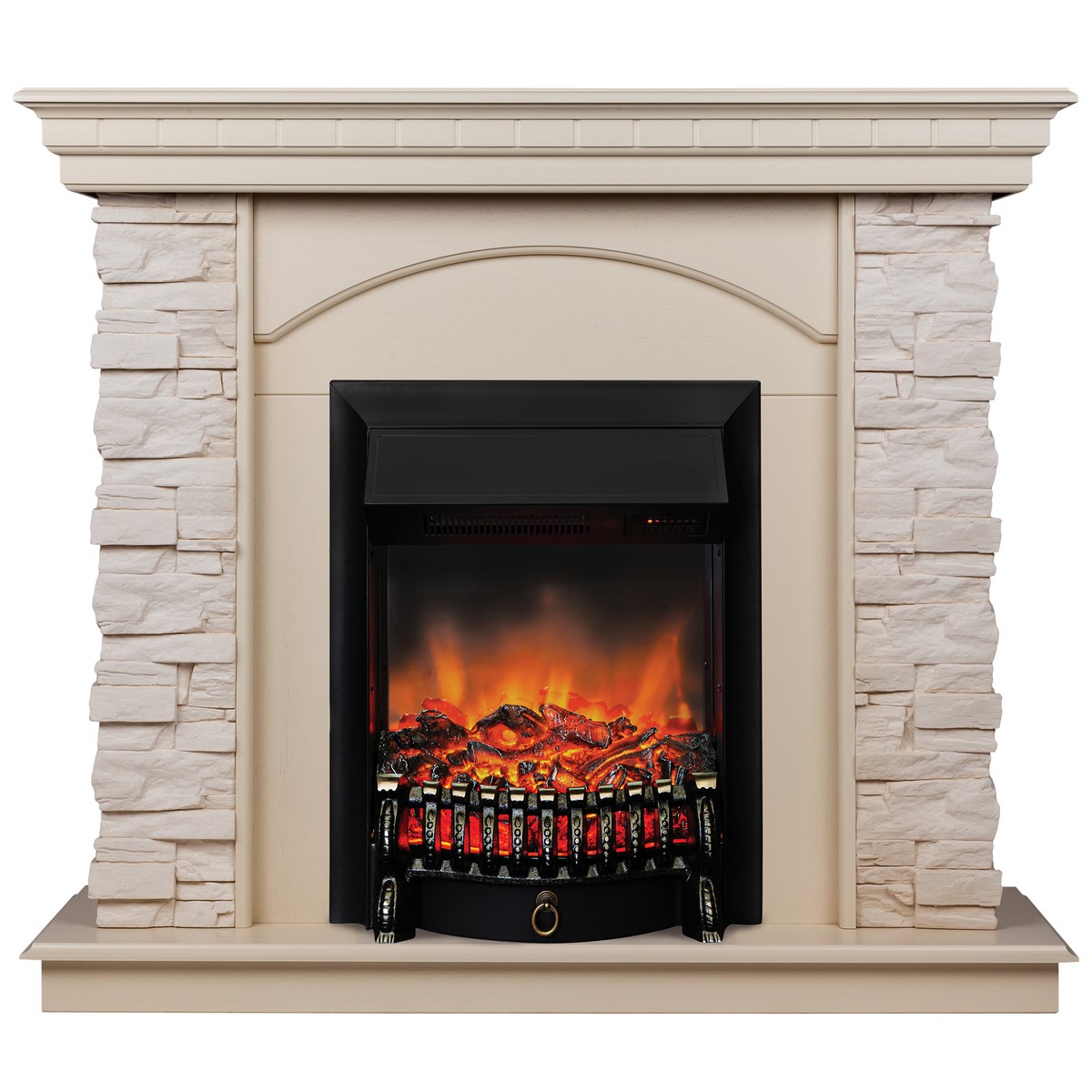 Электрокамин RealFlame Elford WT белый дуб с очагом Fobos Lux Black RC Электрокамин RealFlame Elford WT белый дуб с очагом Fobos Lux Black RC