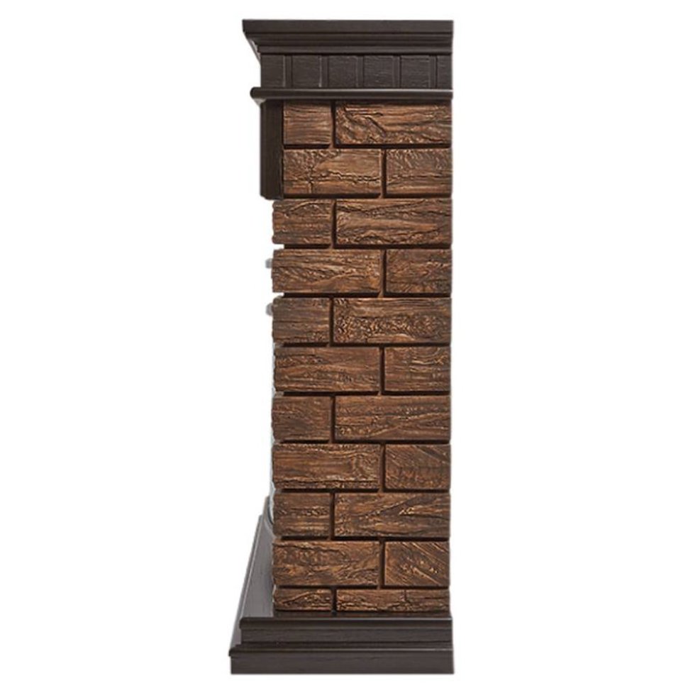 Каминокомплект Firelight Bricks Wood 30 с очагом Electrolux EFP/P-3020LS камень коричневый/шпон темный дуб в ДНР