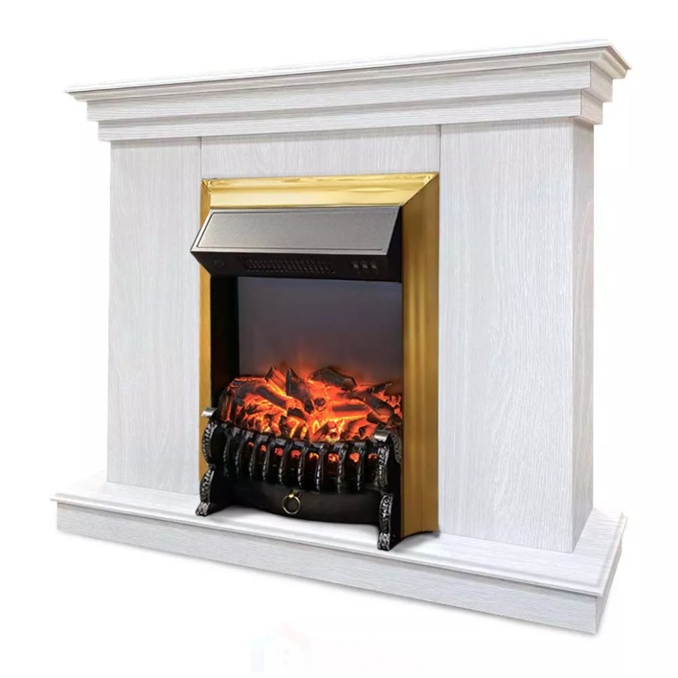 Каминокомплект Хорошие Камины Марс с очагом RealFlame Fobos Lux BR S белое дерево в ДНР