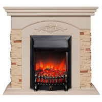 Электрокамин RealFlame Neapolis WT айвори с очагом Fobos Lux Black Электрокамин RealFlame Neapolis WT айвори с очагом Fobos Lux Black