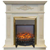 Каминокомплект RealFlame Lilian STD/EUG WT с очагом Fobos Lux Brass S в ДНР