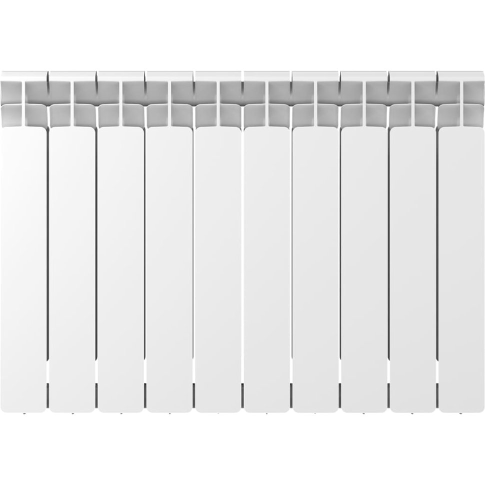 Биметаллический радиатор отопления Rifar Base 500 боковое подключение 10 секций белый RAL 9016 в ДНР