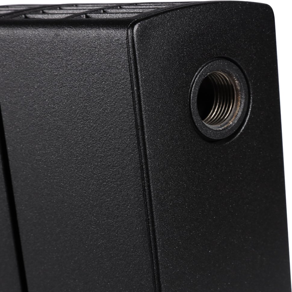 Биметаллический радиатор отопления Rifar Supremo 350 боковое подключение 8 секций антрацит в ДНР