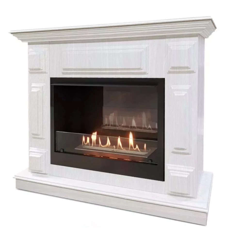 Каминокомплект Хорошие Камины Юпитер с очагом Firelight BFP/P-2520 белое дерево в ДНР