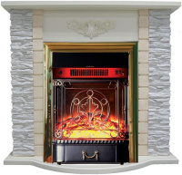 Каминокомплект Interflame Аспен сланец с очагом Majestic FX M Brass в ДНР