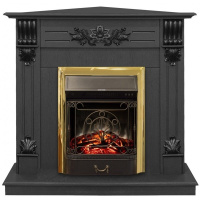 Каминокомплект RealFlame Ottawa STD/EUG DN с очагом Majestic Lux Brass S в ДНР