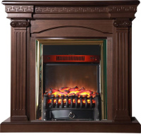 Каминокомплект Interflame Афина темный дуб с очагом Fobos FX M Brass в ДНР