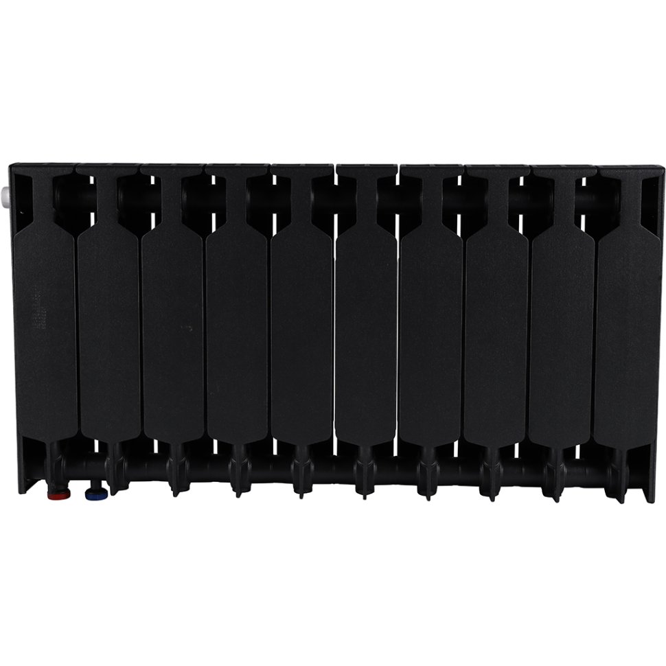 Биметаллический радиатор отопления Rifar Supremo Ventil SVR 350 10 секций нижнее правое подключение антрацит в ДНР