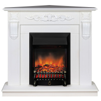 Электрокамин RealFlame Dominica Corner DN белый матовый с очагом Fobos Lux Black RC Электрокамин RealFlame Dominica Corner DN белый матовый с очагом Fobos Lux Black RC