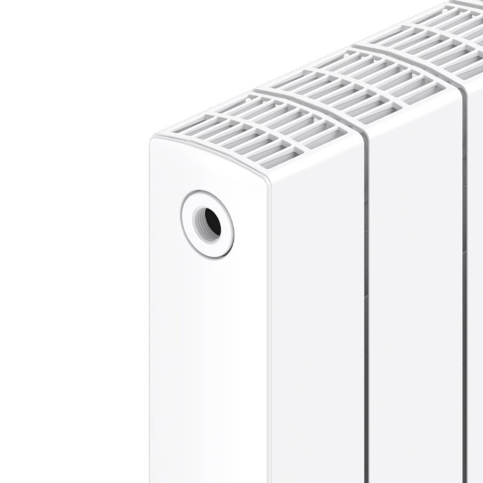 Биметаллический радиатор отопления Rifar Supremo 800 боковое подключение 5 секций белый RAL 9016 в ДНР