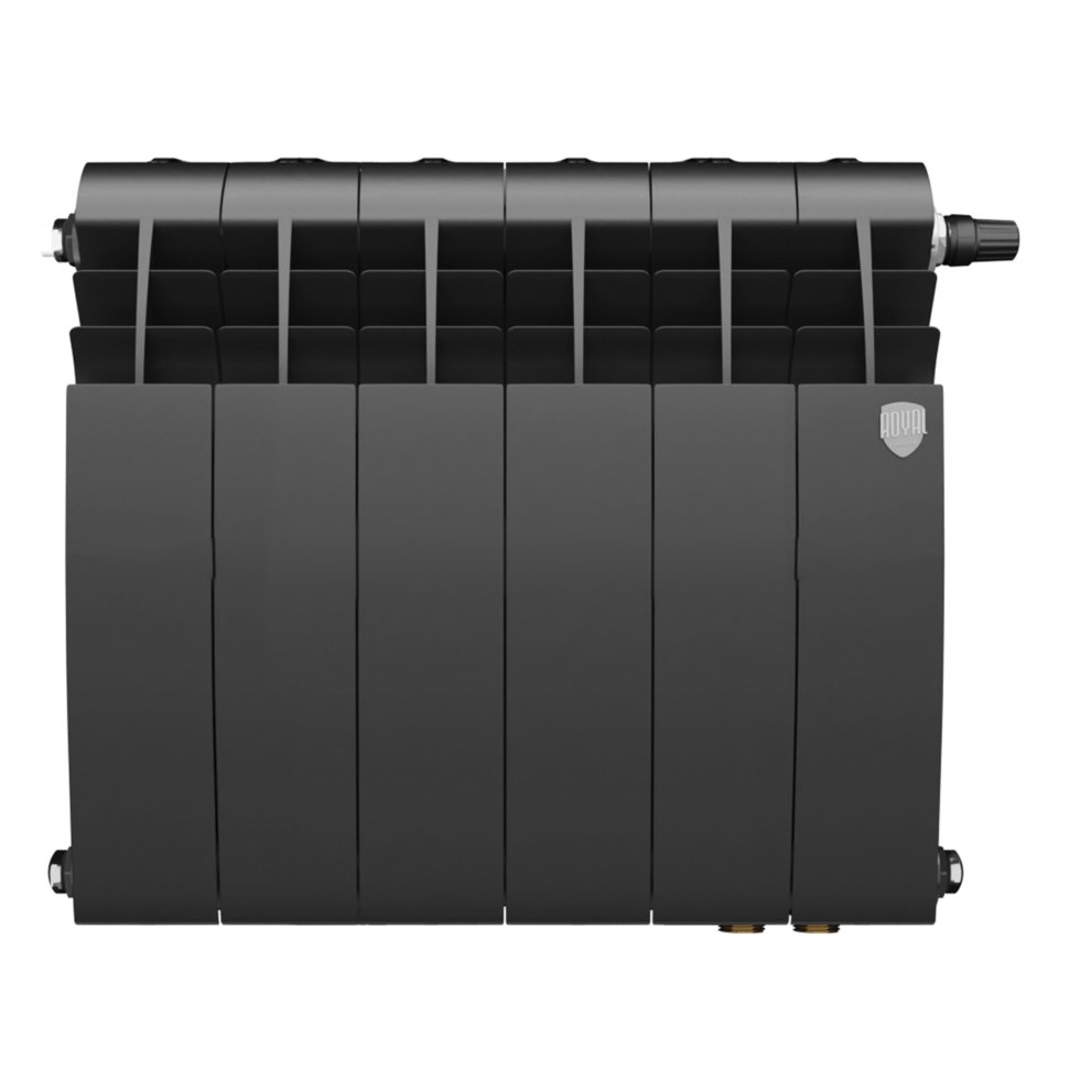 Биметаллический радиатор отопления Royal Thermo BiLiner 350 Noir Sable VR80 6 секций в ДНР