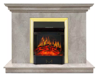 Каминокомплект Хорошие Камины Марс с очагом Royal Flame Majestic FX Brass цемент в ДНР