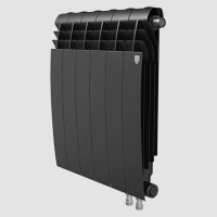 Биметаллический радиатор отопления Royal Thermo BiLiner 500 V 12 секций Noir Sable Биметаллический радиатор отопления Royal Thermo BiLiner 500 V 12 секций Noir Sable