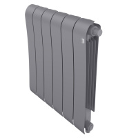 Биметаллический радиатор отопления Royal Thermo Infinity 500 VR80 6 секций Silver Satin