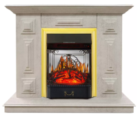 Каминокомплект Хорошие Камины Юпитер с очагом Royal Flame Majestic FX M Brass цемент в ДНР