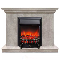 Каминокомплект Хорошие Камины Марс с очагом RealFlame Fobos Lux Black цемент в ДНР