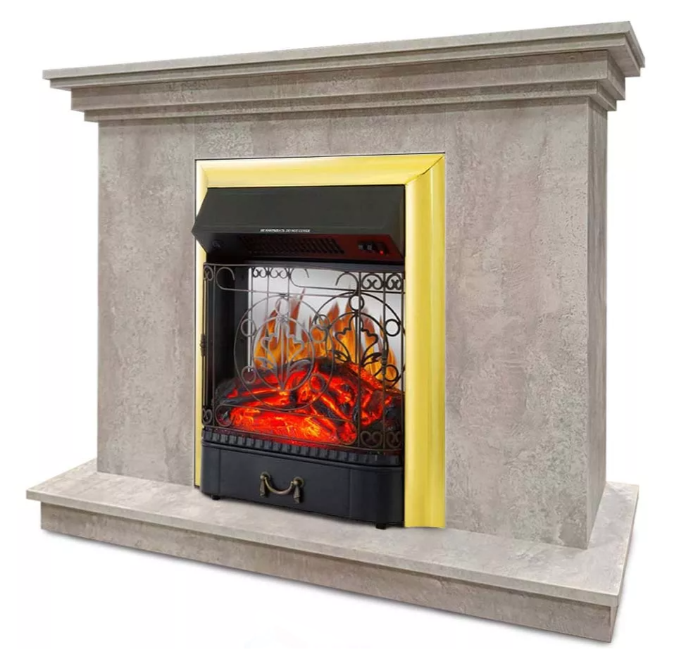 Каминокомплект Хорошие Камины Марс с очагом Royal Flame Majestic FX M Brass цемент в ДНР