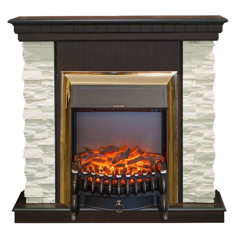Каминокомплект RealFlame Elford STD/EUG/25'5/HL AO с очагом Fobos s Lux Black/Brass в ДНР
