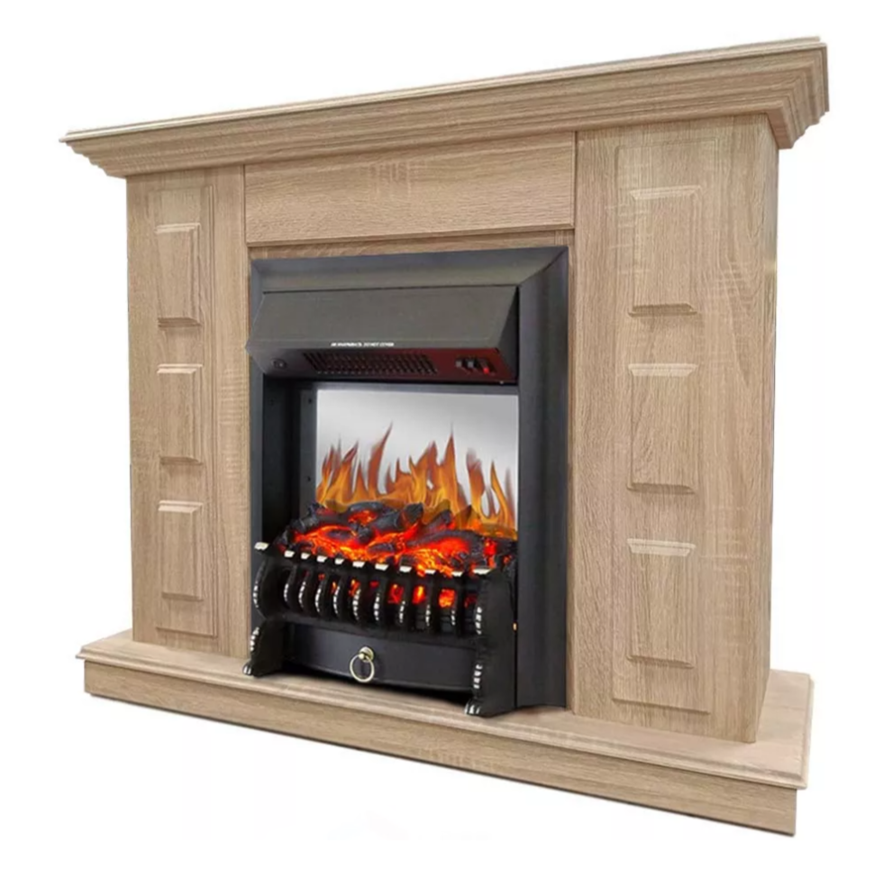 Каминокомплект Хорошие Камины Юпитер с очагом Royal Flame Fobos FX M Black сосна в ДНР