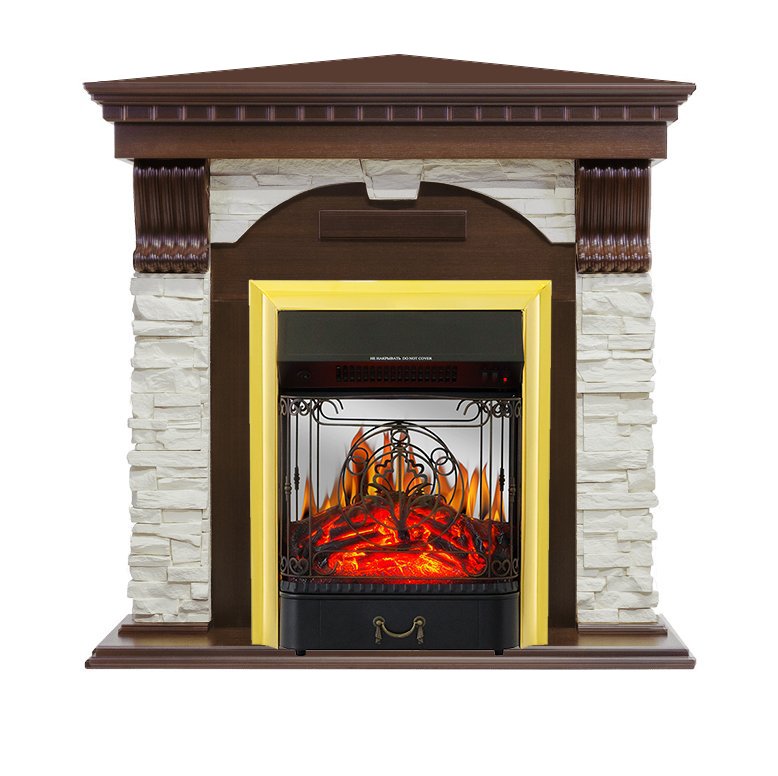Каминокомплект Royal Flame Dublin угловой с очагом Majestic FX M Brass в ДНР
