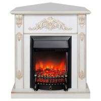 Электрокамин RealFlame Anita Corner WT дуб белый с золотой патиной с очагом Fobos Lux Black Электрокамин RealFlame Anita Corner WT дуб белый с золотой патиной с очагом Fobos Lux Black