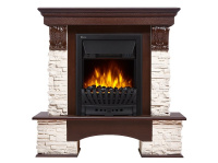 Каминокомплект Firelight Pietra Classic с очагом Electrolux EFP/P-1020LS сланец белый/шпон темный дуб в ДНР